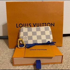 Authentic Louis Vuitton Damier Azur Canvas Pouch